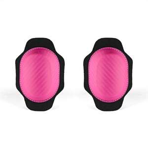 Paire de sliders de genou de moto de course en fibre de carbone rose, style courbé, remplaçables, pour moto sportive, vente en gros - Product Image 1