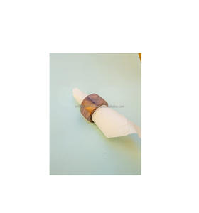 Handcrafted wooden napkin ring <b>set</b> to elevate <b>dining</b> <b>table</b> look suitable for <b>rustic</b> weddings home decoration family parties - Product Image 2