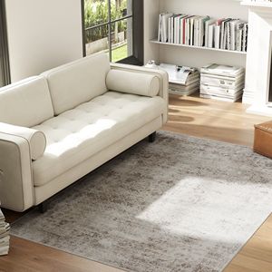Tappeto Lavabile in Lavatrice 4x6 Stile Persiano Antiscivolo Marrone Chiaro Misto Tradizionale per Soggiorno e Camera da Letto - Product Image 3