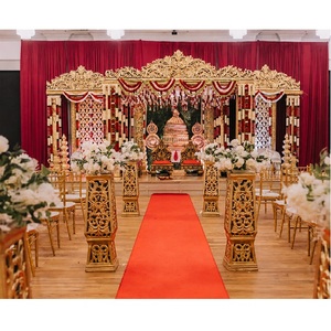 Mandap interior inspirado en bodas del sur de la India, estilo Bollywood premium, Mandap para bodas/Vidhi, conjunto de Mandap tradicional hindú para matrimonios. - Product Image 1