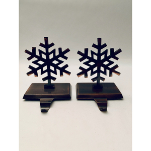 Elegant Modern New Metal <b>Stocking</b> <b>Holder</b> Snowflake Style for Holiday Decor Beautiful Festive Mantle Display Stand Durable Hooks - Product Image 2