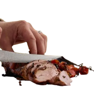 Cuchillo de Deshuesar y Filetear de 6 Pulgadas, Hoja Curva de Acero de Damasco, Cuchillo de Cocina para Pescado y Carne con Mango de Madera Pakkawood Blonda - Product Image 4