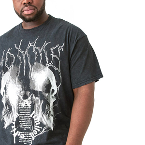 Camiseta Personalizada de Alta Calidad para Hombre, Estilo Vintage, Tallas Grandes, 180g, Poliéster/Algodón, Lavado Ácido, Hip Hop, Transpirable - Product Image 5