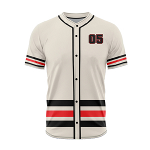 <b>White</b> Yellow Striped Baseball Jersey Men's Short Sleeve Button Front Customizable Sport Apparel Breathable Polyester Regular Fit - Product Image 3
