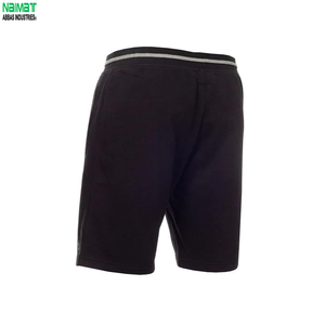 Men's <b>Black</b> Cotton Knitted Shorts Solid Casual Breathable Summer Wear - Product Image 5