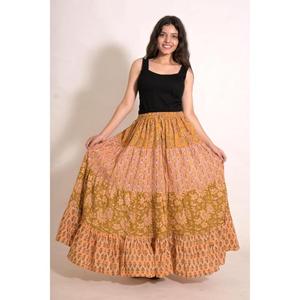 Cotton Patchwork <b>Long</b> Maxi <b>Skirt</b> Indian Handmade Boho Fashion Women's Festival Clothing - Product Image 2