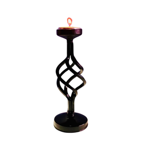 Candelabro de metal negro para mesa, portavelas con acabado en negro para cenas románticas a la luz de las velas, decoración para el hogar y bodas. - Product Image 2