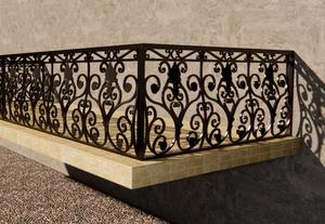 Premium Modern Wrought Iron Balcony Railing Custom Fabrication Durable Rust Resistant <b>Adjustable</b> for Balcony Stair & Outdoor Use - Product Image 2