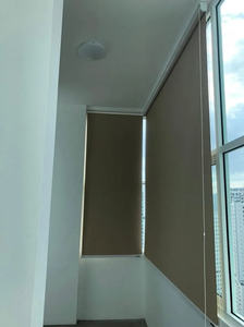 Persiana Enrollable Eléctrica Moderna Color Naranja, Protección Solar, Privacidad, con Cuerda, Impermeable, para Ventana Corredera de Cocina - Product Image 3
