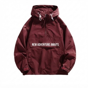 OEM Custom Logo Polyester Nylon Windbreaker Jacket Lightweight Waterproof Zip Up Outdoor Sports <b>Running</b> Casual Jacket - Product Image 3