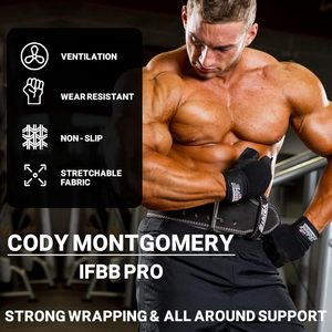 Platinum Lifting <b>Gloves</b> - Weightlifting <b>Gloves</b> with Wrist Wrap Support for Gym Workouts - Product Image 2