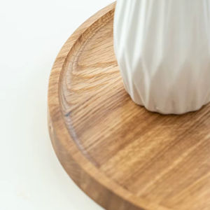 Plateau de présentation de mariage multifonctionnel en bois à motif végétal Art Déco - Product Image 1