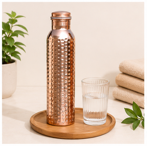 Botella de Agua de Cobre Puro con Diseño Martillado para Beneficios Ayurvédicos para la Salud, a Prueba de Fugas y Ecológica, Vaso Sostenible - Product Image 2