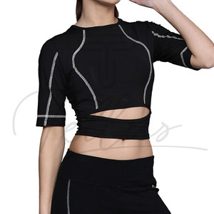 Top Corto para Mujer, Informal, Suave, Transpirable, para Uso Diario, Top Deportivo para Gimnasio, Entrenamiento, Top Activo - Product Image 3