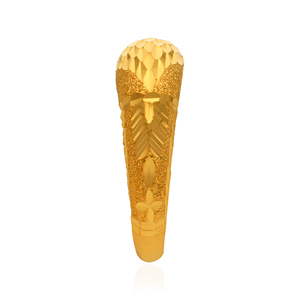 Anillo Opuline Facet Gold: Anillo Golden Sovereign Bow con Filigrana Intrincada, Acabado Pulido Profundo, Elegancia Eterna - Product Image 4