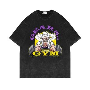 ขายส่งแขนสั้น DTG การพิมพ์ดิจิตอลผู้ชายเสื้อที่กําหนดเองเสื้อยืดเปล่ากรดล้างขนาดใหญ่ unisex ผู้ชายที่กําหนดเองเสื้อยืด - Product Image 3