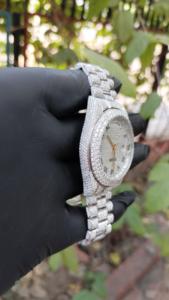 นาฬิกาข้อมือผู้ชายอัตโนมัติแบบกำหนดเอง 'Iced Out' ประดับเพชร VVS มอยส์ซาไนต์ ตัวเรือนสแตนเลส รุ่นลิมิเต็ดอิดิชั่น สไตล์ฮิปฮอปทันสมัย - Product Image 2