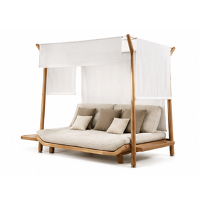 Cama de Exterior de Madera Premium con Toldo, Muebles de Lujo para Hoteles, Villas y Jardines, Fabricante de Mobiliario para Hostelería - Product Image 2