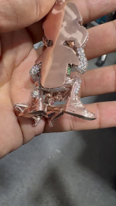 Nouvel Arrivage Collier Pendentif Entièrement Sertie de Pierres en Argent S925, Design Personnalisé, Moissanite VVS, Grand Pendentif Hip-Hop pour Chaîne Cubaine - Product Image 2