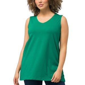 Débardeur en coton blanc pour femme, grande taille, coupe ample, sans manches, pour le sport, le fitness et le quotidien, style t-shirt ajusté, vente en gros - Product Image 1
