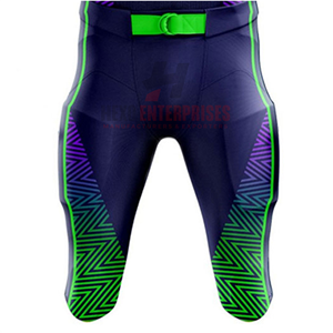 Visière et serviette de football américain bleu marine vif et vert néon – Équipement sportif en polyester respirant - Product Image 5