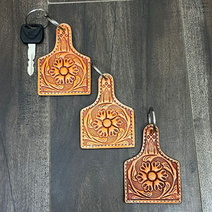 พวงกุญแจหนังวัวแท้ทำมือ งานฝีมือคุณภาพสูง ราคาโรงงาน รับทำตามแบบ สไตล์แฟชั่น สำหรับกระเป๋า รถยนต์ และของขวัญ - Product Image 5