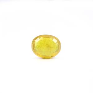Loose 5.4 Carat Oval Cut Yellow Sapphire Gemstone for Fine Jewelry - Product Image 2