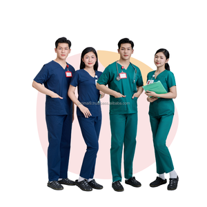 MEILLEURE VENTE uniformes d'infirmière pour vêtements d'hôpital gommages médicaux extensibles/souples conception personnalisée style cargo pantalon de gommage-uniforme FMF - Product Image 1