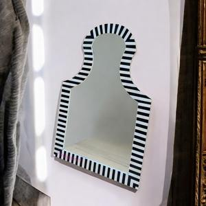 Espejo de Pared Moderno y Lujoso para el Hogar, Marco de Madera Hecho a Mano con Elegante Acabado de Incrustaciones de Hueso para Hotel, Espejos Elegantes - Product Image 5