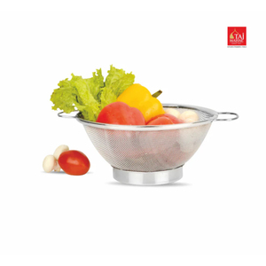 Multi Functional SS Colander <b>Mesh</b> <b>Basket</b> Silver Vegetables and Fruit Strainer Bowl Kitchen Use - Product Image 1