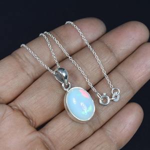 925 argent Sterling opale de feu pierre précieuse pendentif fait main cadeau de mariage parfait pour l'amour avec 925 timbre pendentif bijoux - Product Image 3