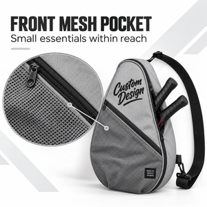 Bolsa para Raqueta de Squash con Bolsillo Frontal de Malla, Diseño de Lágrima Personalizado, con Correa Ajustable para Práctica Diaria - Product Image 3