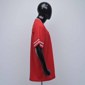 Camiseta de Fútbol Americano Roja de Primera Calidad para Hombre, Cuello en V, Número 24, Impresión Serigrafiada, Malla Transpirable, Manga Corta, Corte Regular - Product Image 3
