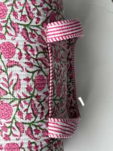 Handcraft Bohemian Cotton Duffle Bag Handmade Quilted Weekender Travel <b>Backpack</b> <b>Large</b> External Frame Block Printed Design Women - Product Image 3