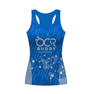 Ligero y cómodo para mujer Softball Racerback sublimación Jersey camiseta sin mangas con logotipo personalizado señoras deporte 100% poliéster - Product Image 1