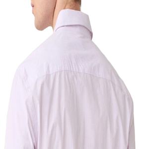 Chemise décontractée à manches longues YD Mini Check pour hommes, chemise en coton coupe ajustée, confortable, pour tenue formelle et professionnelle - Product Image 6