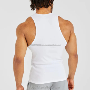 เสื้อกล้ามออกกำลังกายผู้ชายผ้าฝ้ายสีขาวไร้ตะเข็บ ระบายอากาศได้ดี สำหรับฟิตเนสและเพาะกาย รับผลิตตามสั่งขายส่ง - Product Image 3