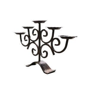 Candelabro de 5 luces hecho a mano y personalizado para decoración, centro de mesa para comedor, fotografía de productos, organizador de entrada. - Product Image 1