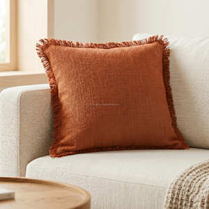 Housse de coussin en coton texturé de luxe gris mélange, coussin décoratif contemporain pour le salon - Product Image 6