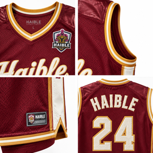 90s <b>Retro</b> Custom Men's <b>Basketball</b> <b>Jersey</b> Set 100% Polyester Mesh Throwback Uniform with Chenille Applique - Product Image 4