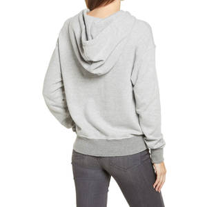 Prix direct usine pour les commandes en gros – Sweat à capuche pour femme avec logo OEM / Sweat à capuche de couleur unie pour usage promotionnel et commercial - Product Image 2