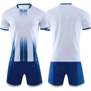 Men's Blue Yellow Gradient Soccer Jersey Short Sleeve Moisture Wicking Polyester Uniform All Seasons <b>Athletic</b> Fit - Product Image 3