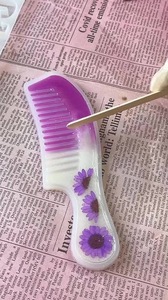 Peine de Resina Profesional para Barbería, Estilo Salón, Ecológico, Decoración DIY, Alta Calidad, Forma Personalizada de ILAHI, Arte Folclórico Floral - Product Image 5
