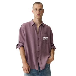 Chemise décontractée pour homme en mélange de lin, coupe ample, douce et légère, à manches longues, personnalisable, marque privée, fournisseur OEM ODM en gros - Product Image 1