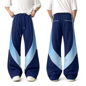 Pantalon de jogging ample pour homme en coton French Terry beige kaki de qualité supérieure, avec cordon de serrage et taille élastique, idéal pour la détente - Product Image 4