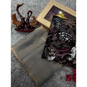 Vestidos de noche de Sari multihilo de diseñador para ropa de fiesta - Product Image 5