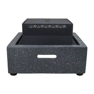 Semplice quadrato esterno MGO firepit e barbecue grill con camino a legna o carbone - Product Image 5