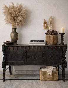 Damchiya Traditional Farmhouse Luxury Modern Wooden Adjustable Height <b>Sideboard</b> Multi-Purpose Premium Quality Home Bedroom Villa - Product Image 1