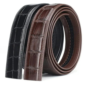 Cinturón Trenzado de Cuero Vacuno para Hombre con Hebilla Cuadrada de Aleación, Ajustable, Casual y Formal, 3.5cm de Ancho - Product Image 4