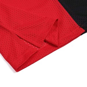 OEM Customizable Wholesale Print Name Number Durable Breathable Plus Size Quick Dry Basketball Jerseys for Adult Black Red Color - Product Image 5